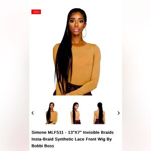 The Simone by Bobbi Boss seamless Lacefront Wig